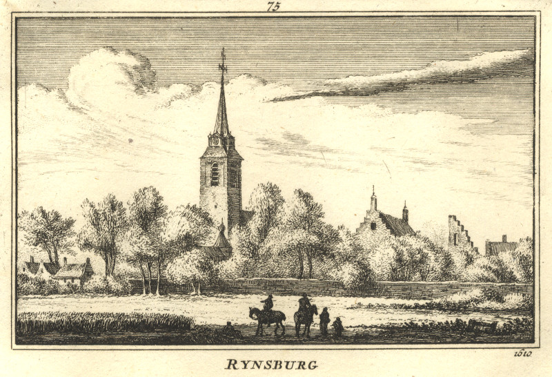 afbeelding van prent Rijnsburg van Abraham Rademaker (Rijnsburg)