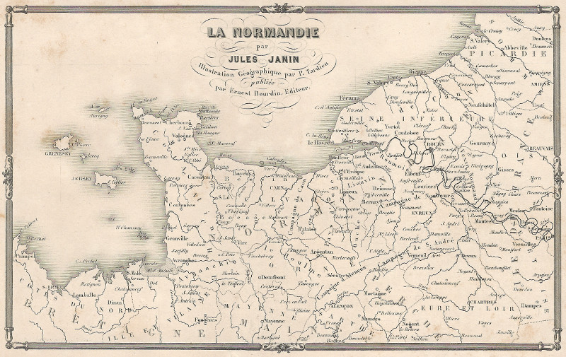afbeelding van kaart La Normandie van P. Tardieu