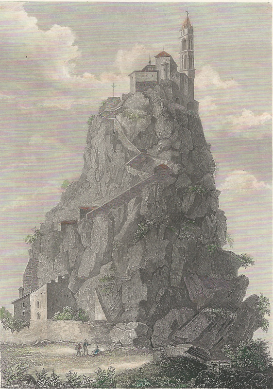 afbeelding van prent St Michel van C. Reiss (Mont Saint-Michel)