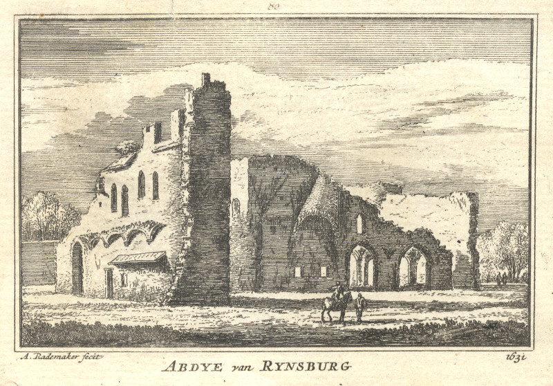 afbeelding van prent Abdye van Rynsburg; 1631 van Abraham Rademaker (Rijnsburg)