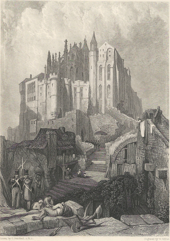afbeelding van prent Mont St Michel, Within the walls van C. Stanfield, W. Miller (Mont Saint-Michel)