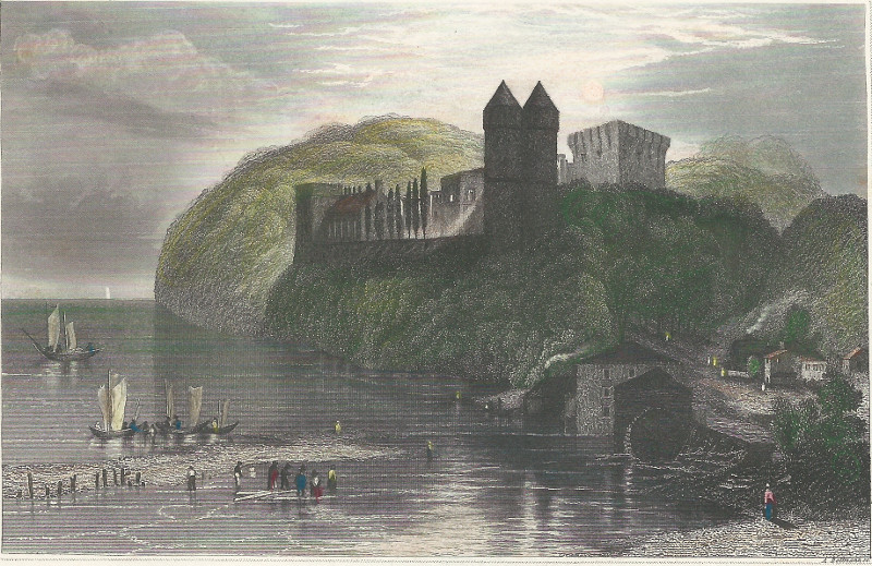 afbeelding van prent Chateau Tancarville an der Seine van A. Rottmann (Tancarville)