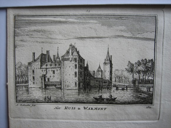 afbeelding van prent Het Huis te Warmond van Abraham Rademaker (Warmond)