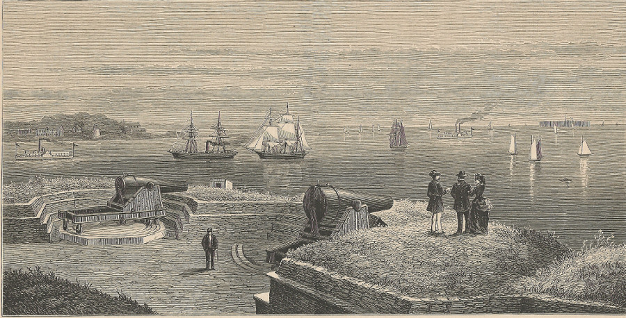 afbeelding van prent Fort McHenry, at Entrance of Baltimore Harbor van R. Hinshelwood, naar Granville Perkins (Baltimore)