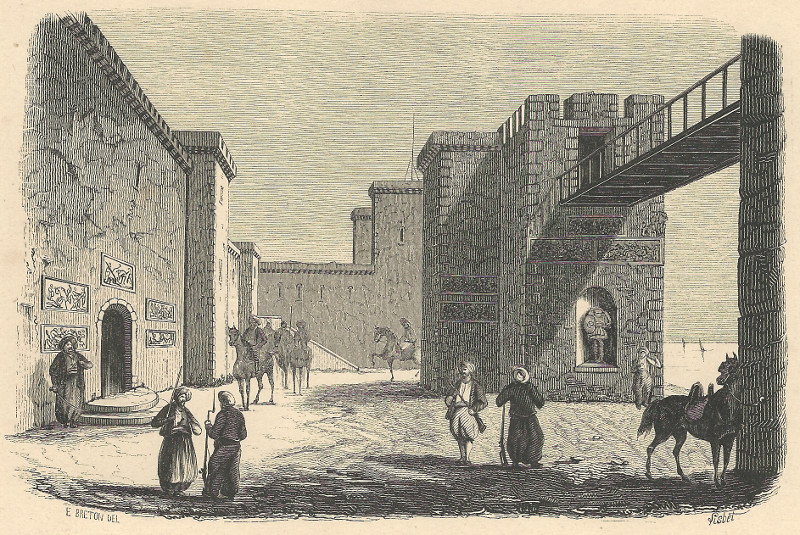 afbeelding van prent Interieur de las citadelle d´Halicarnasse (Asie Mineure) van E. Breton, Lisbet (Halicarnassus)
