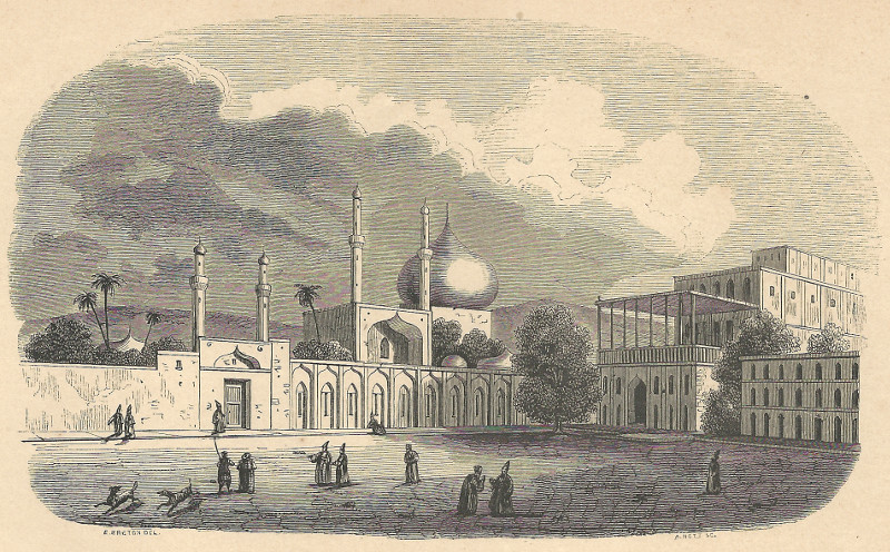 afbeelding van prent Place d´Ispahan (Perse) van E. Breton, A. Nett (Isfahan)