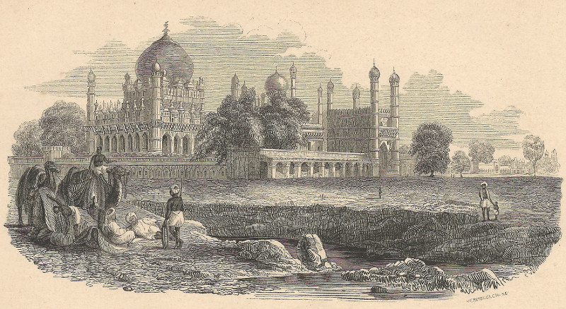 afbeelding van prent Tombeau d´Ibrahim a Bejapour (Inde) van E. Breton, Vermorcken (Bijapur, Vijayapura)