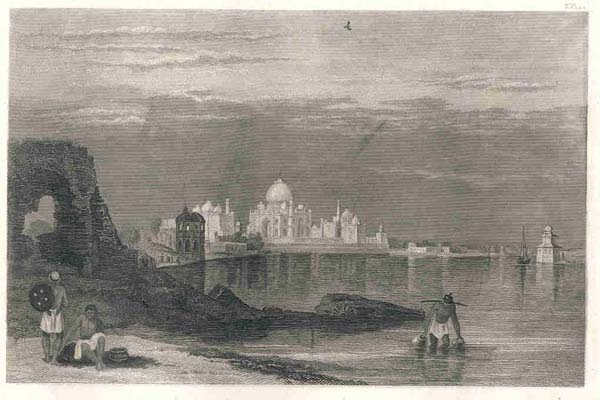 afbeelding van prent Taj Mahal van nn (Agra)