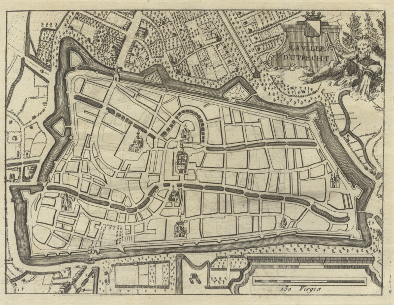 afbeelding van plattegrond La Ville d´Utrecht van nn naar J. Harrewijn (Utrecht)