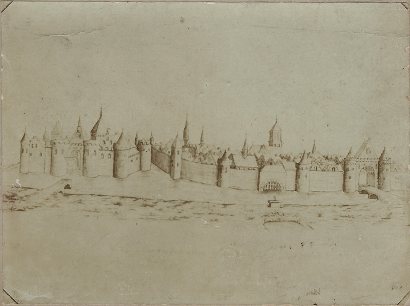 afbeelding van prent Kasteel Schoonhoven van nn (Schoonhoven)