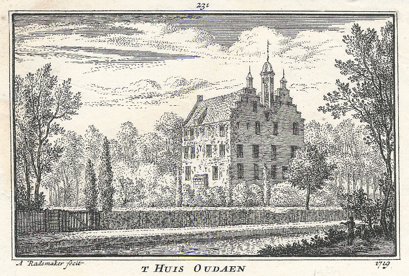 afbeelding van prent ´t Huis Oudaen van A. Rademaker (Utrecht)