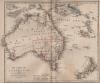 kaart Het Vaste Land van Australië met de Voornaamste omliggende eilanden