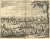 vogelvlucht Het beleg van de Stadt Graave door den Prins van Parma in den Jaare 1586