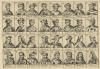 Prent Zesendertig portretten van Franse Koningen