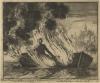 gezicht Henri Pruyt, garotte dans son bateau, et brulé avec lui hors de Worcom AD 1574