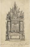gravure Graftombe van den Admiraal Jozef van Gend in de domkerk te Utrecht