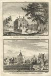 gezicht De Ridder-Hofstad Hardenbroek; Het huis Oud-Rynestein en Kerk te Kooten