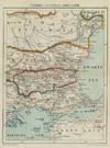 Afbeelding van kaart Turkije (Oostelijk), Boelgarië kaart Turkije (Oostelijk), Boelgarië