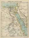 kaart Egypte, Nubië en Noordwest Arabië