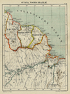 kaart Guiana, Noord-Brazilië