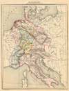 kaart Duitsland omtrent het midden der 10de eeuw