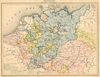 kaart Duitschland gedurende den 30 jarigen Oorlog