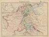 kaart Duitschland en Frankrijk ten tijde van het Rijnverbond
