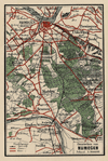 kaart Omstreken van Nijmegen in kleur