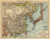 kaart China, Korea en Japan