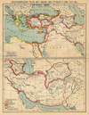 kaart Diadochenrijken tegen het midden der 3e eeuw v. chr (247 v. Chr)