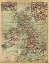 kaart Waterwegen in Grootbrittanië en Ierland