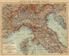 kaart Opper- en Middel - Italië