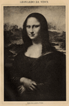 Prent Leonardo da Vinci (Mona Lisa (Louvre Parijs)