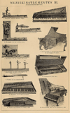 Prent Muziekinstrumenten III