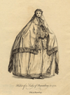 Prent Habit of a Lady of Nuremberg, in 1755. Fille de Nuremberg