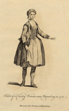 Prent Habit of a Country Woman near Nuremberg, in 1755