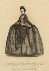 Prent Full Dress of a Lady of Nuremburg, in 1755.