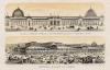 gravure Paleis voor de wereld tentoonstelling in Londen, 1862; Centraal hallen in Parijs