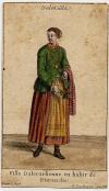 Prent Fille Dalecarlienne en habit de Dimanche