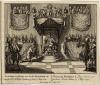 Prent De hulding der Koning van Sweden Frederik de eerste, door de Rykx-Stenden, op den 17 May 1720