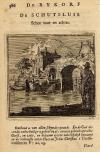 Afbeelding van de prent De Schutsluis. Schut voor en achter. Prent De Schutsluis. Schut voor en achter.