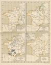 kaart Frankrijk in 1180, 1461, 1789, van 1610-1790