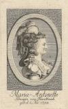 Prent Maria-Antonette Konigin von Frankreich, geb: d: 2. Nov: 1755
